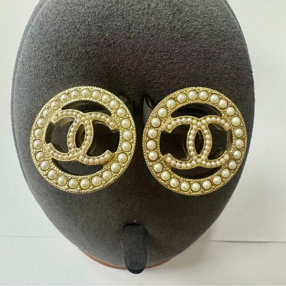 CHANEL Jewelry - CHANEL Pearl CC Logo Earrings